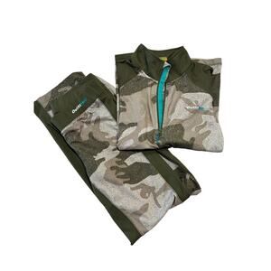 Cabela's Women's Digital Camo Quarter Zip Set Outdoor Hunting